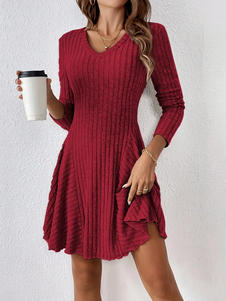 Lila | Women’s Casual Ribbed Dress | Mini